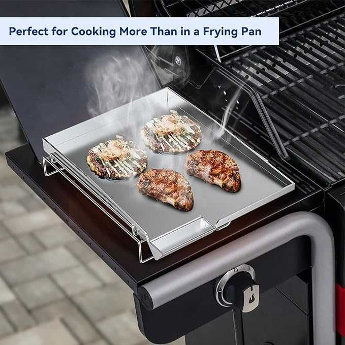 Plita , Placă de grătar din inox universala 36 x 25 x 2.7cm