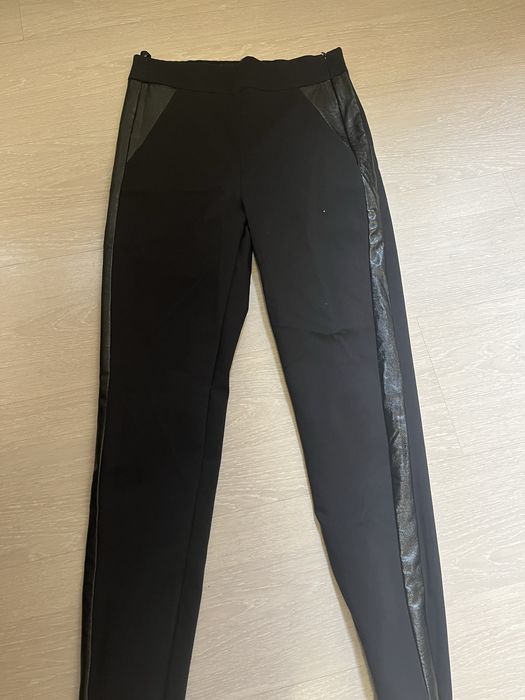 Дамски Панталон с кожени акценти