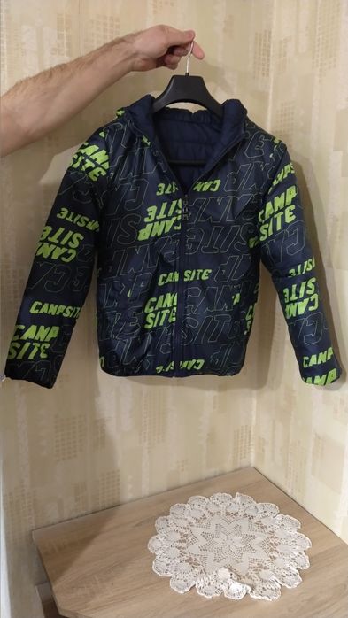 Двулицево Пролетно-есенно детско яке за момче, Размер 12 години