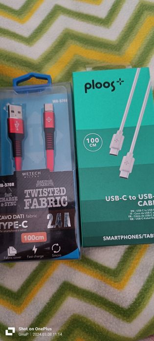 Vând cabluri tip c.