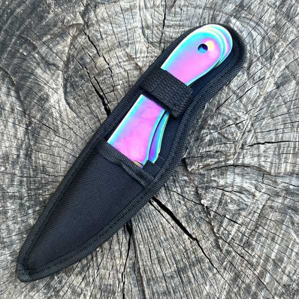 Три ножа за хвърляне RAINBOW KNIVES, свят хамелеон
