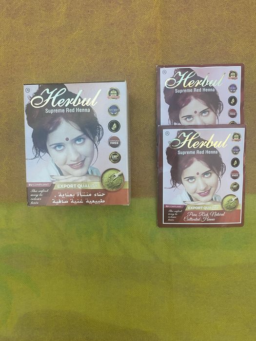 Herbul Индийска къна за коса, цвят Супер червен