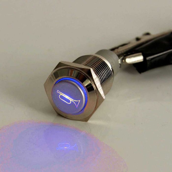 метален бутон 12/24V, немски, внос от Германия