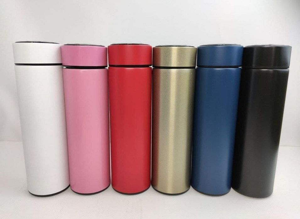 Термосы с датчиком температуры с вашим лого (печать и гравировка)