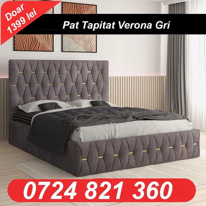 De vanzare Set mobila dormitor,Pat tapitat, Dormitor complet, Dressing