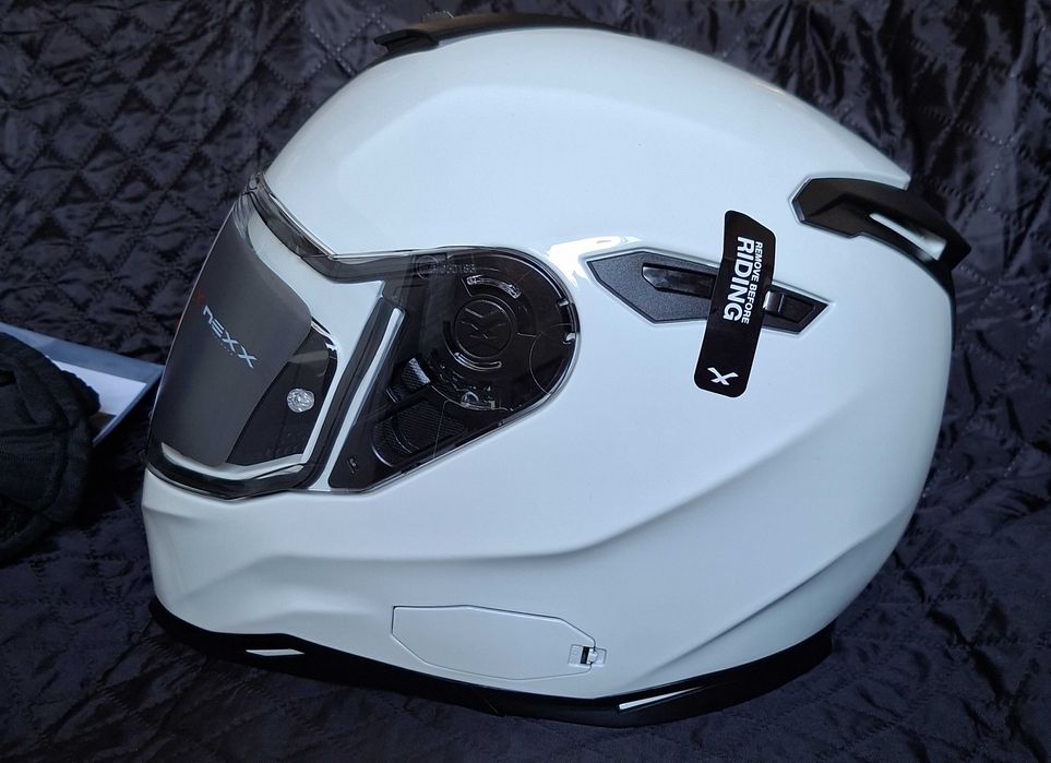 Casca moto NEXX SX 100 CORE EDITION ALB cu PINLOCK masura L noua