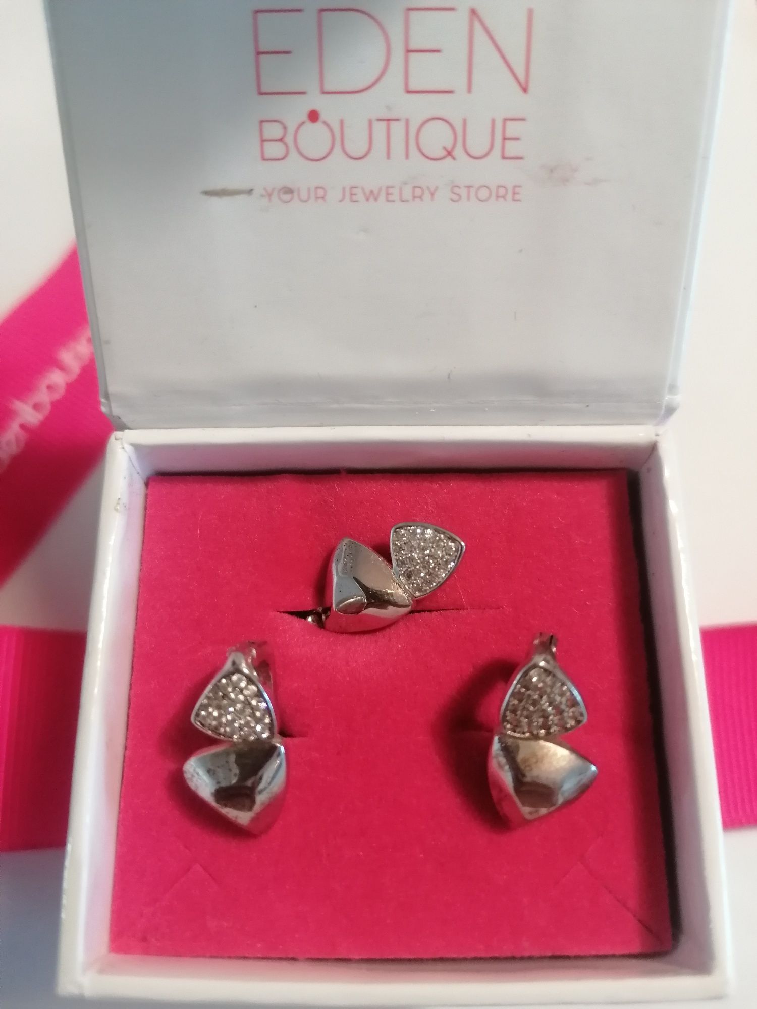 Set cercei și pandantiv argint 925, Eden, 4,49 gr, purtat o singura da