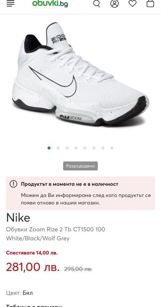 Nike Air Zoom Rize Tb  (44.5)Маратонки