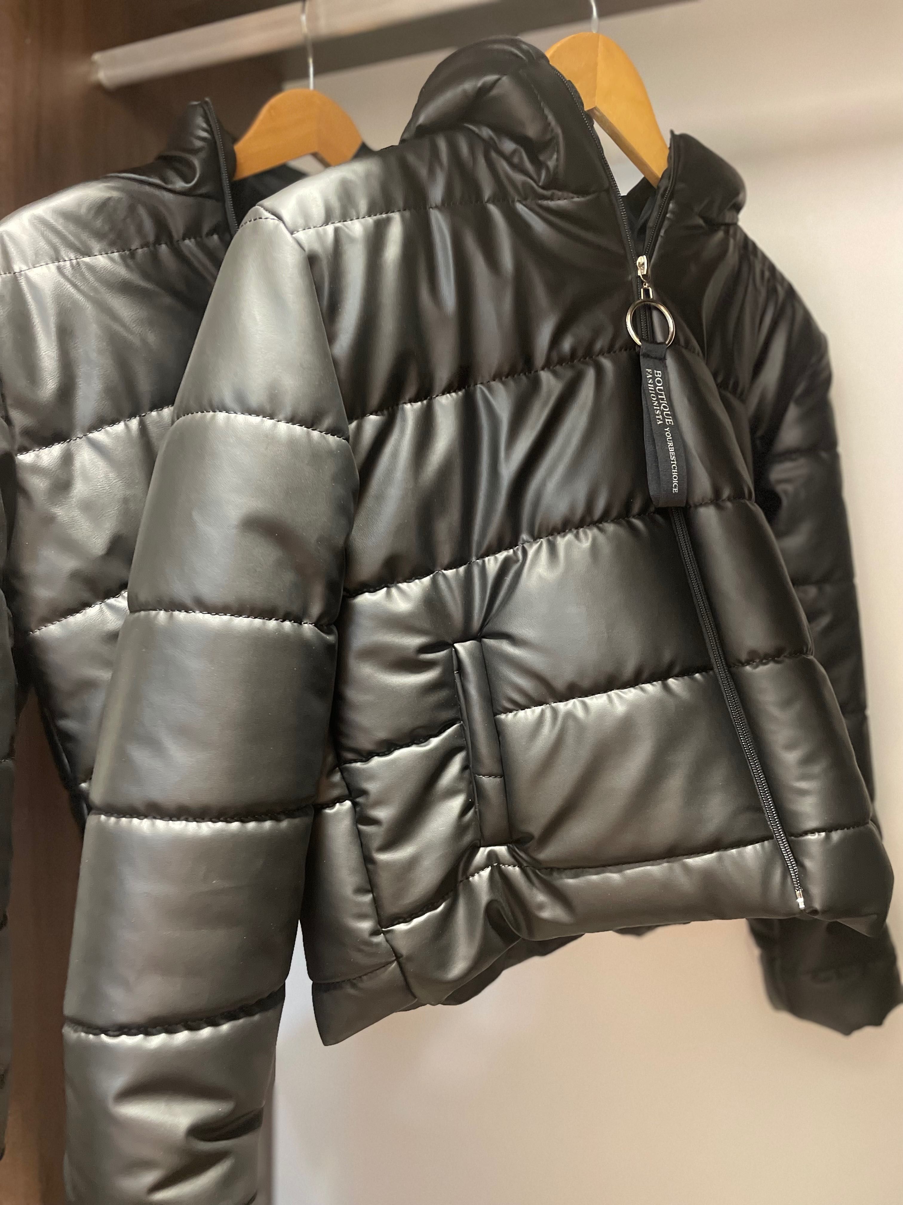 Black fake Leather Jackets M/L