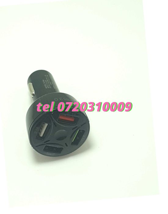 Incarcator Masina Auto 4 Porturi Bricheta Usb Qc Incarcare Rapida