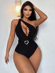 Costum de baie intreg negru