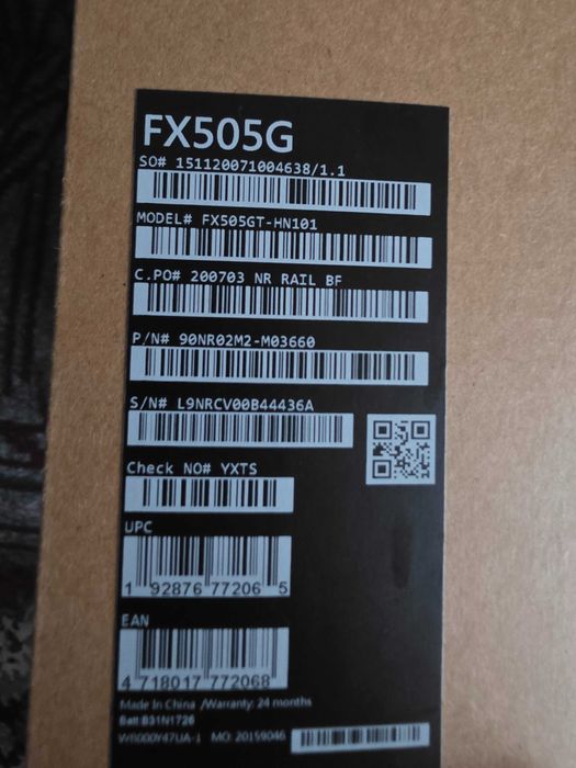 vand laptop asus gaming tuf fx505gt, i5, gtx1650, an 16-11-2020