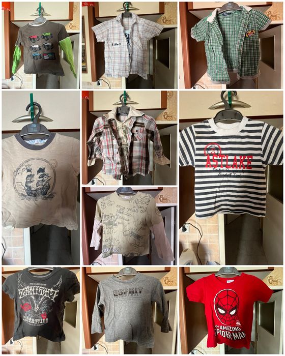 Детски тениски, ризи и блузки – комплект за момче (размер 86–104 см)