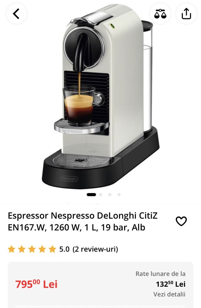 Aparat de cafea Nespresso