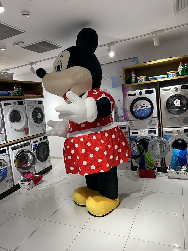 Minnie mouse 2.6 m mascota gonflabila , noua, sigilata