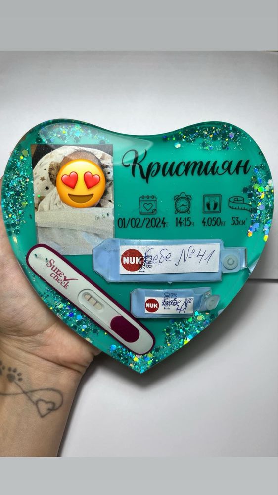 Бебешка визитка от епоксидна смола