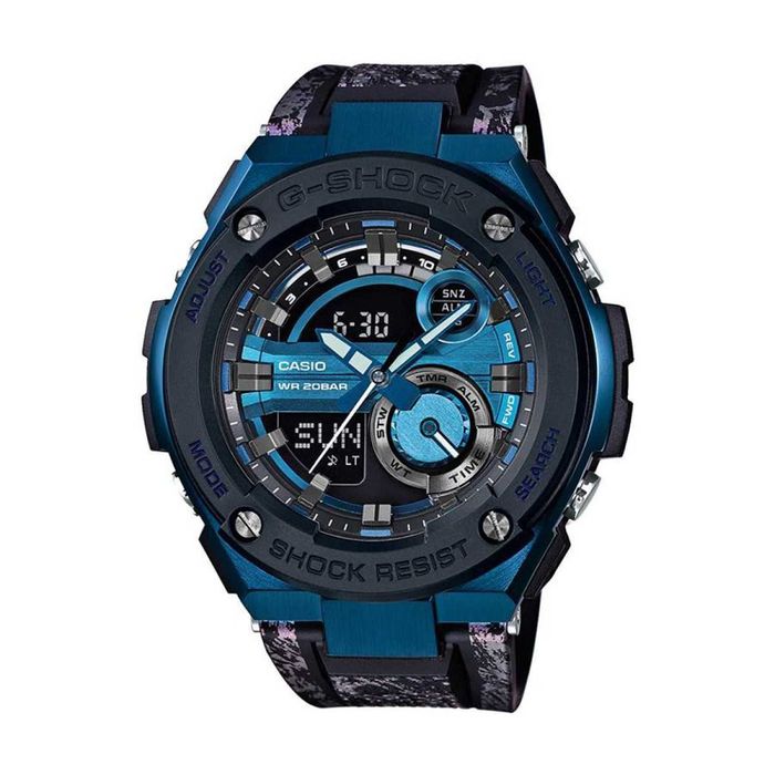 Ceas Casio G - Shock G - Steel GST-200CP-2AER, digital, analog