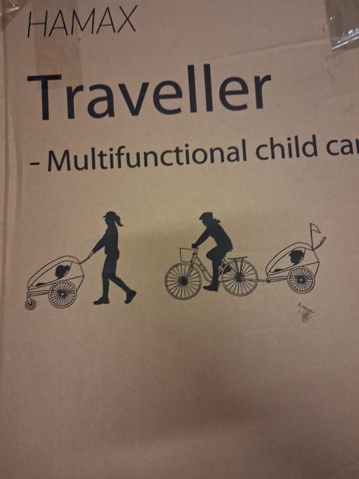 Remorca-carucior bicicleta Hamax Traveller pentru 2 copii, Nou!