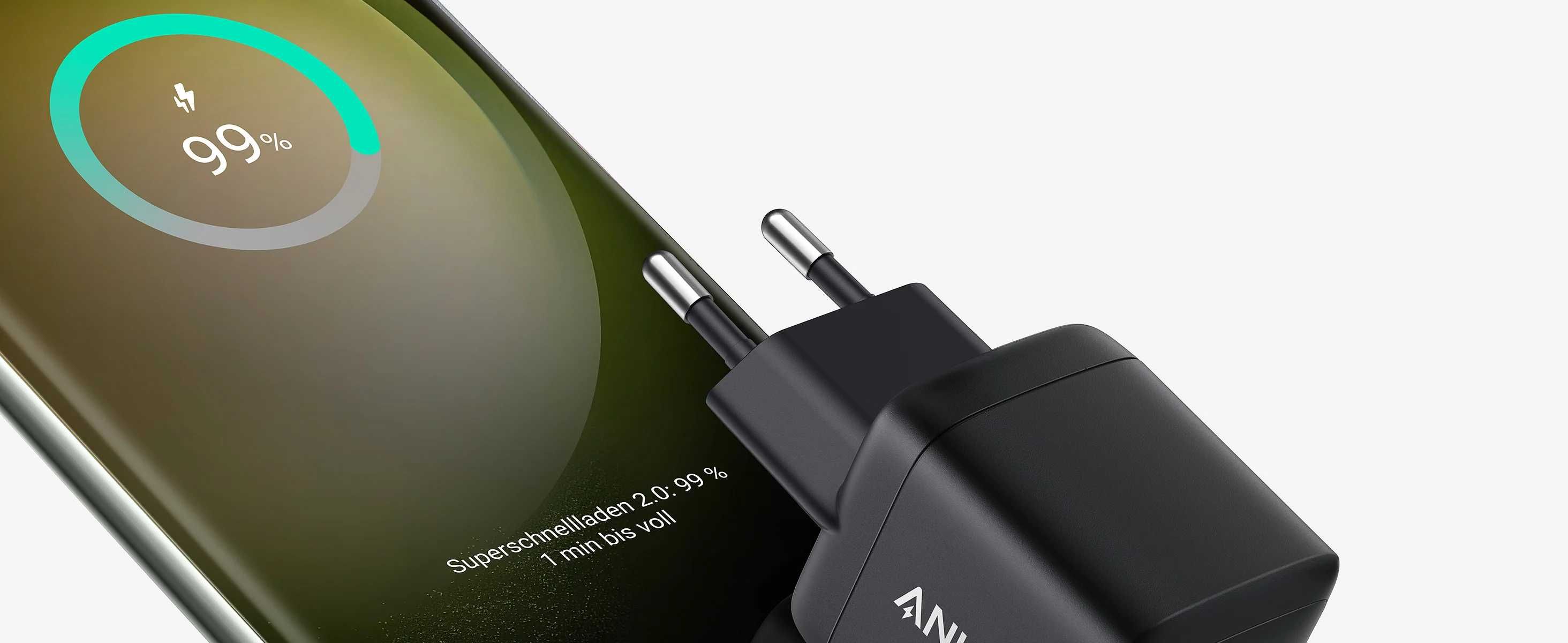 Anker 313 USB-C 45W, "Ace" зарядно за стена, черен цвят