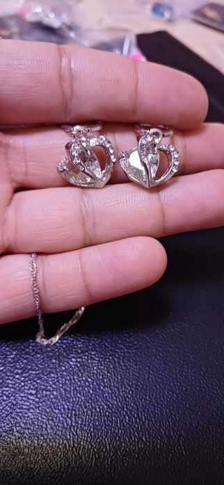 Argint 925 dama lănțisor și cercei