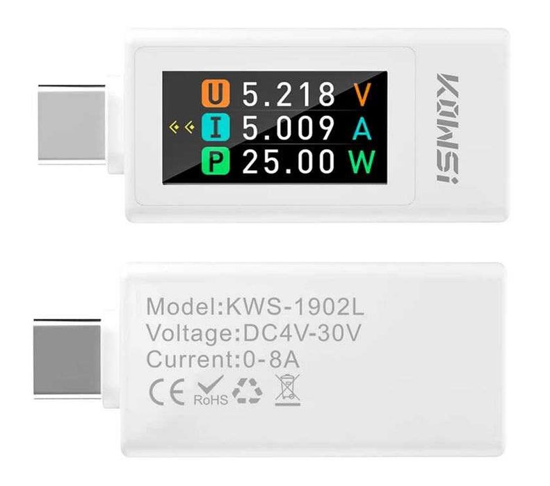 Нов модел мултифункционален USB Type-C тестер KWS-1902L