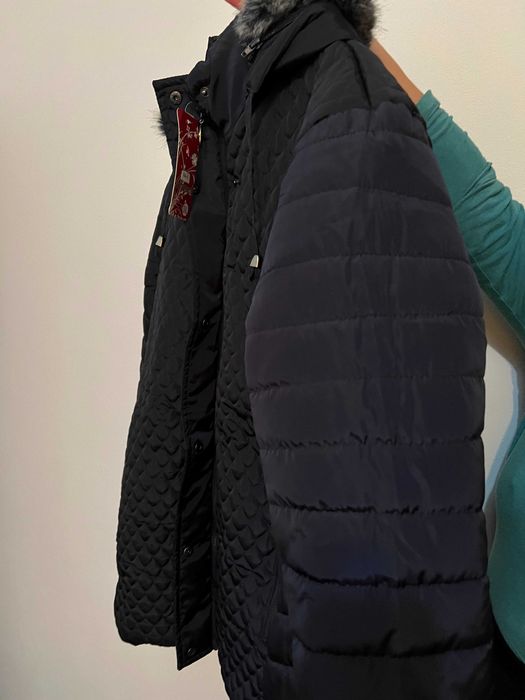 Geaca groasa de iarna, NOUA cu eticheta, bleumarin XL