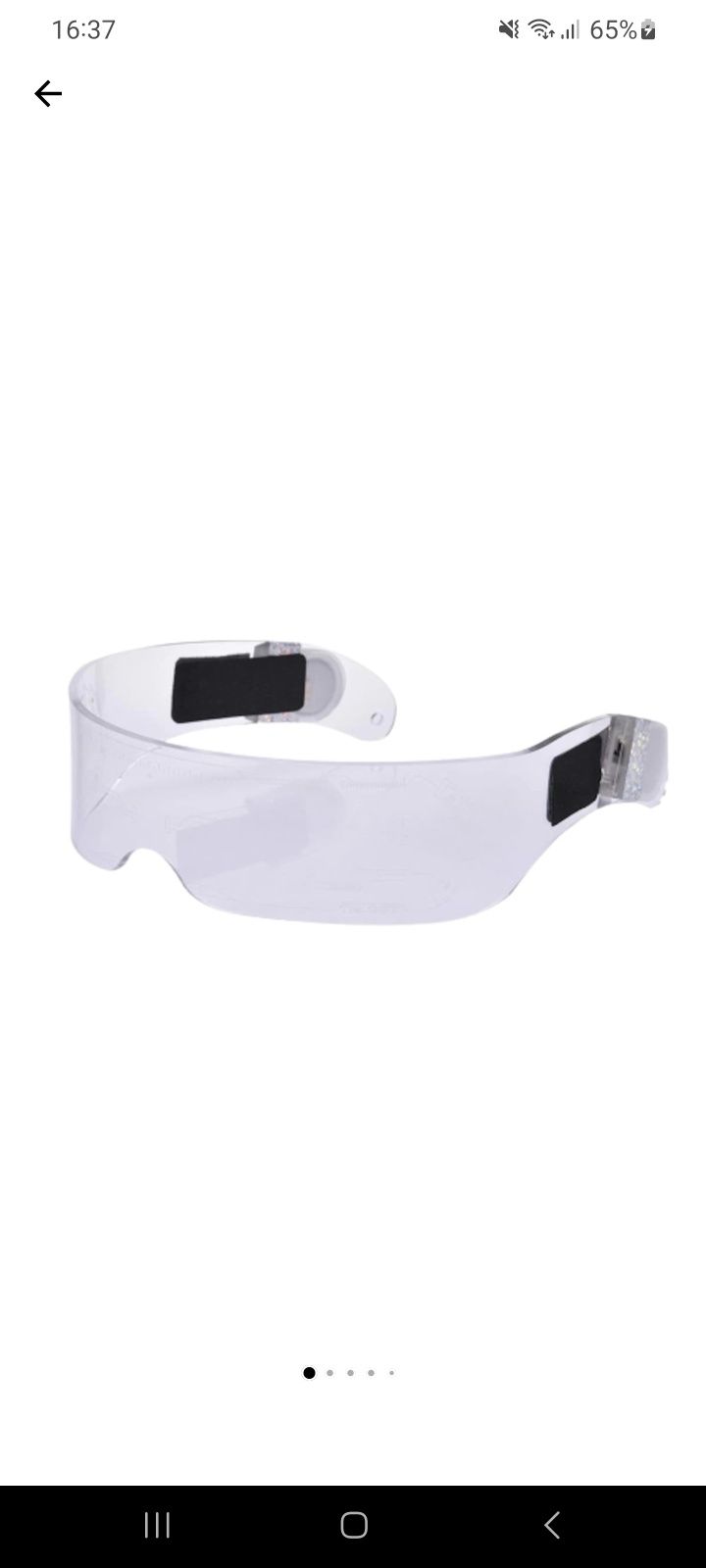 Ochelari unisex cu lumini HD led, Pro Gaming glasses negru-transparent