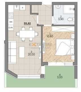 Двустаен апартамент м-т Ален Мак