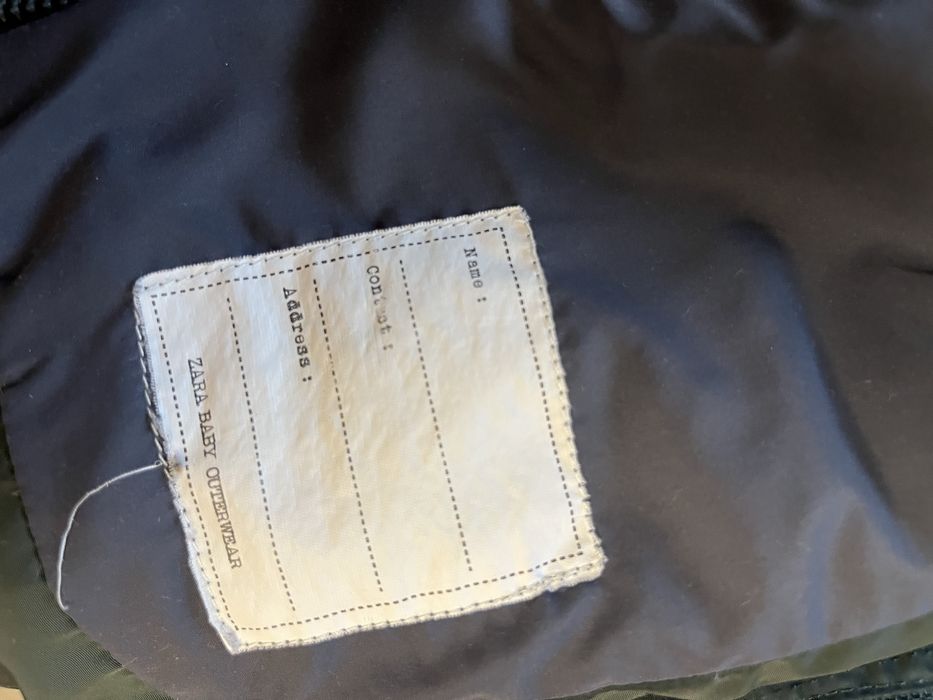 Детско яке Zara естествен гъши пух 2г