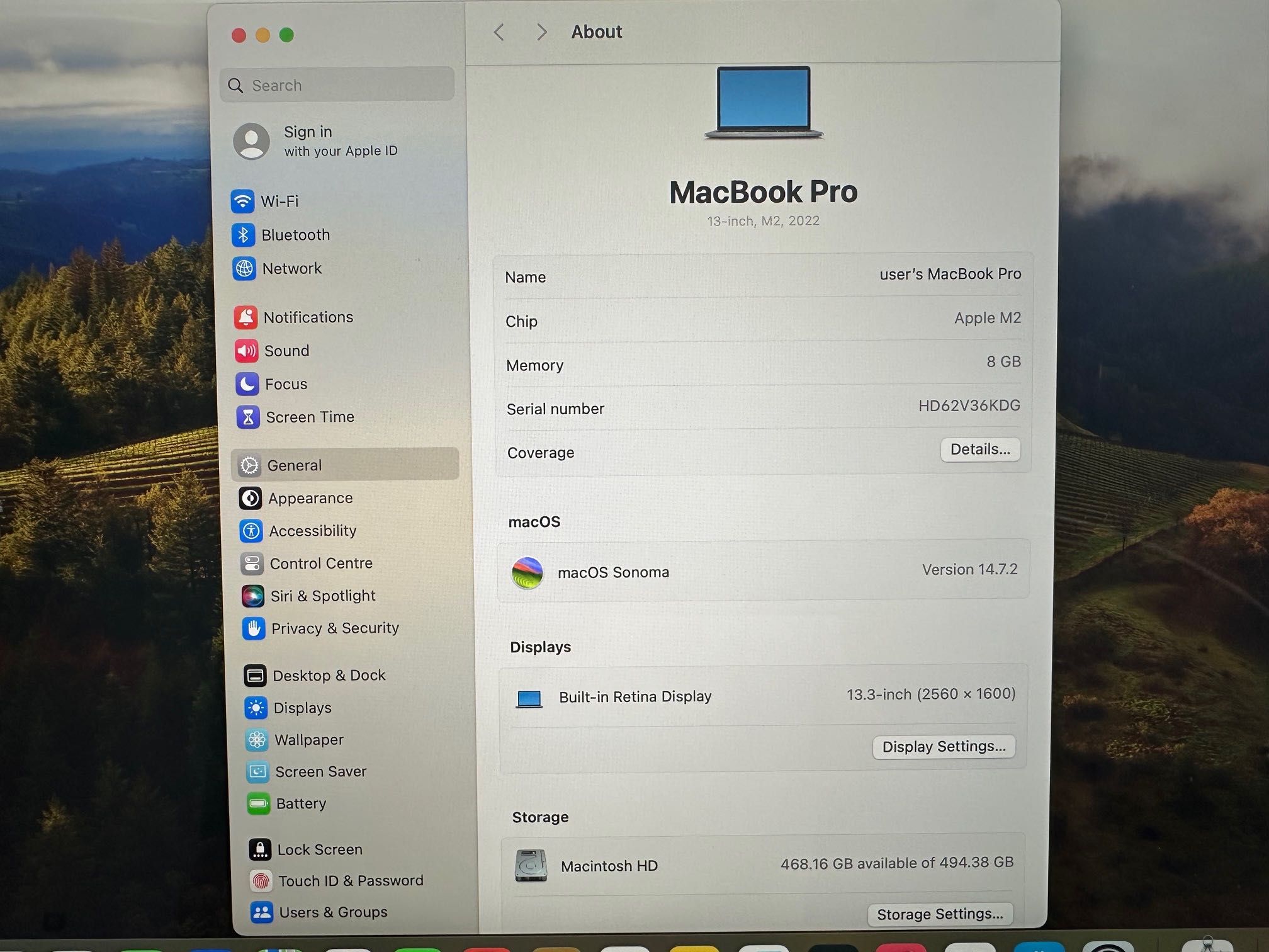 MacBook Pro 13" M2 Chip 8-Core CPU, 10-Core GPU, 8 RAM, 512 SSD