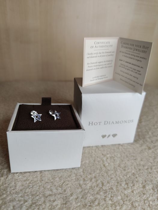 Cercei argint cu diamante Hot Diamonds