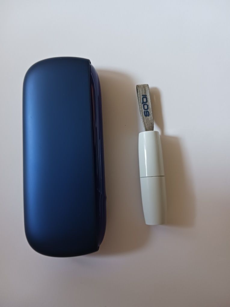 Carcasa / Pocket charger IQOS 3 DUO (blue) + perie curatare