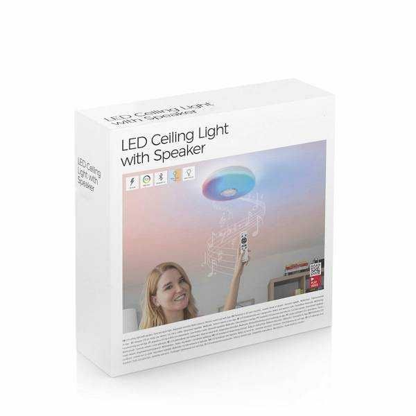 Plafoniera LED Smart, cu lumina RGB, difuzor de muzica si telecomanda