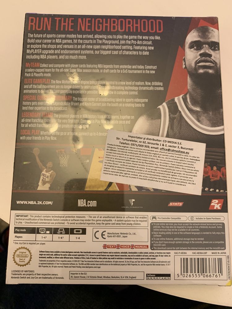 Joc Nintendo Switch. NBA 2K18 Legend Edition (sigilat)