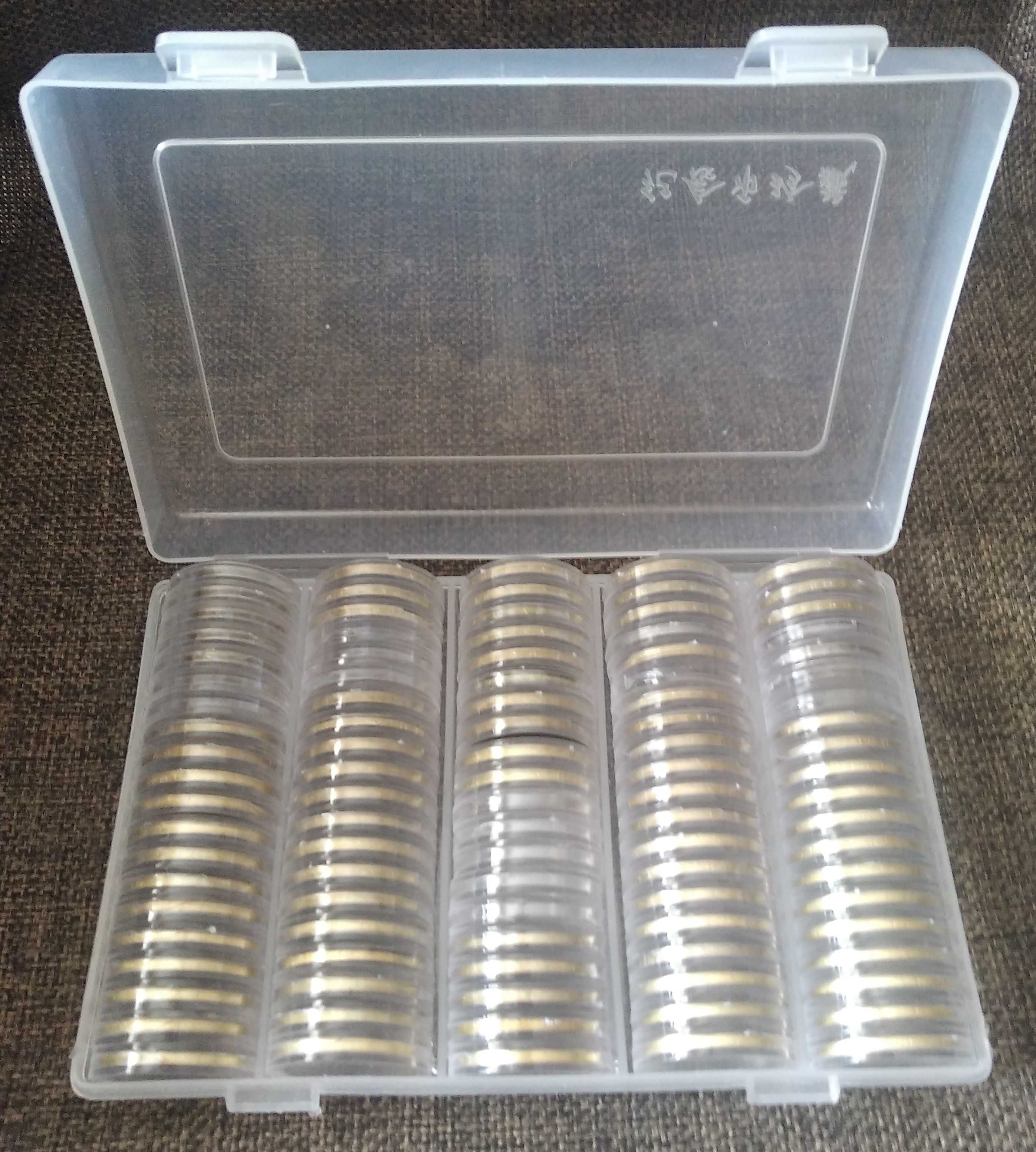 Пластиковый органайзер для хранения коллекционных монет до 27 мм
