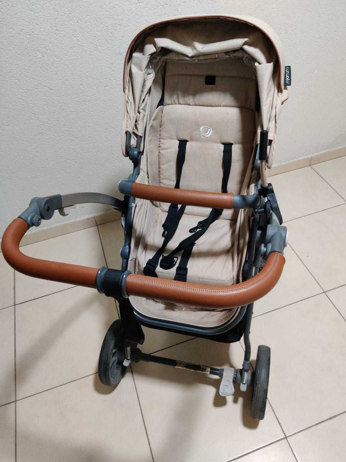 Carucior transformabil 3 in 1 Coccole Acero bej cu accesorii