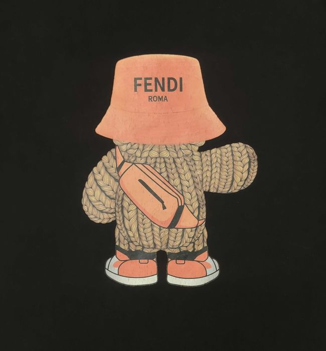 Tricou Fendi Bear Regular - Black Edition