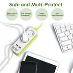 Prelungitor cu 2 Prize si 4 USB, 1.5 metri. Nou ambalat!