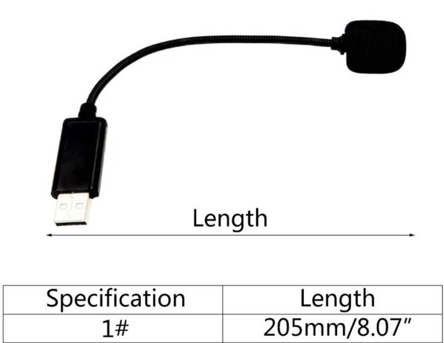 USB микрофон, подходящ за лаптоп, настолен компютър и ноутбук