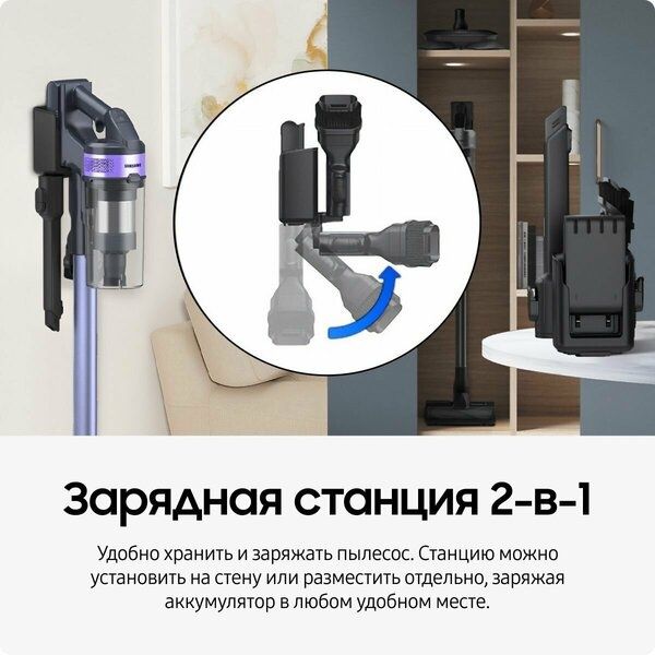 Вертикальный пылесос для дома Samsung VS15A6031R4/EV, 410