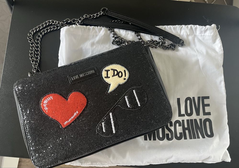Чанта с пайети Love Moschino