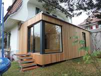 Acest container tip casă este construit din materiale durabile, rezist