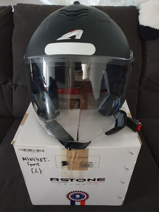 Casca moto/scooter Astone Minijet Sport Black(mat) size L