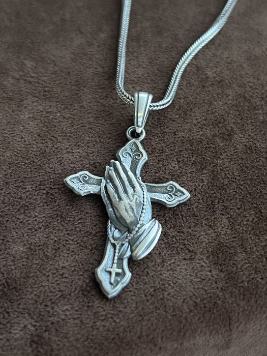 Cruce argint model vintage