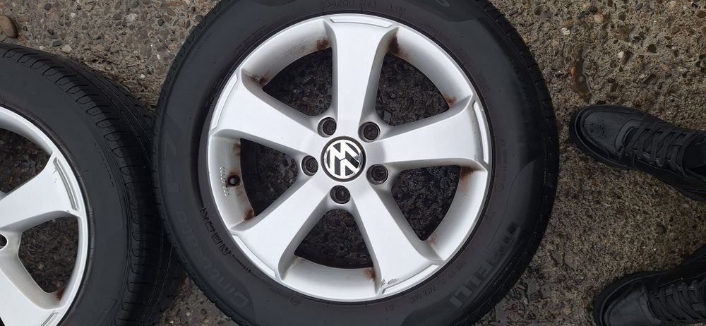Roata roti jante aliaj 5x112 vw audi skoda seat r16 anvelope vara