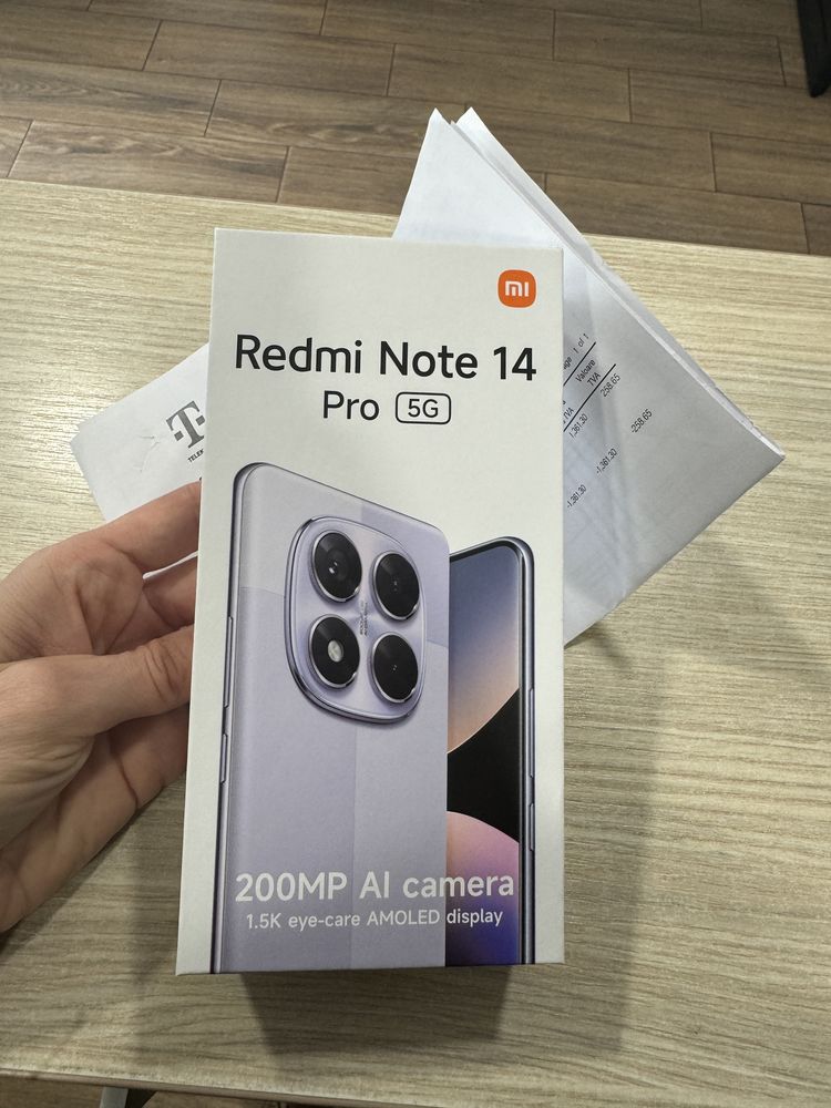 Xiaomi Note 14 Pro, 8GB RAM, 256GB, 5G, Black, NOU/Sigilat, Garantie!