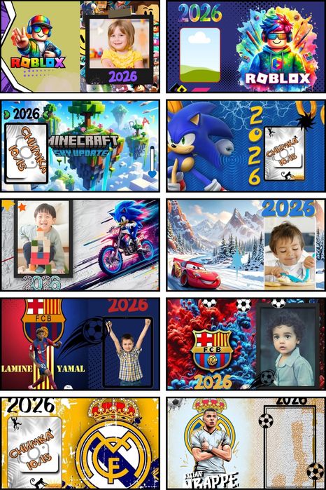 Календар 2026 - еднолистови, работни