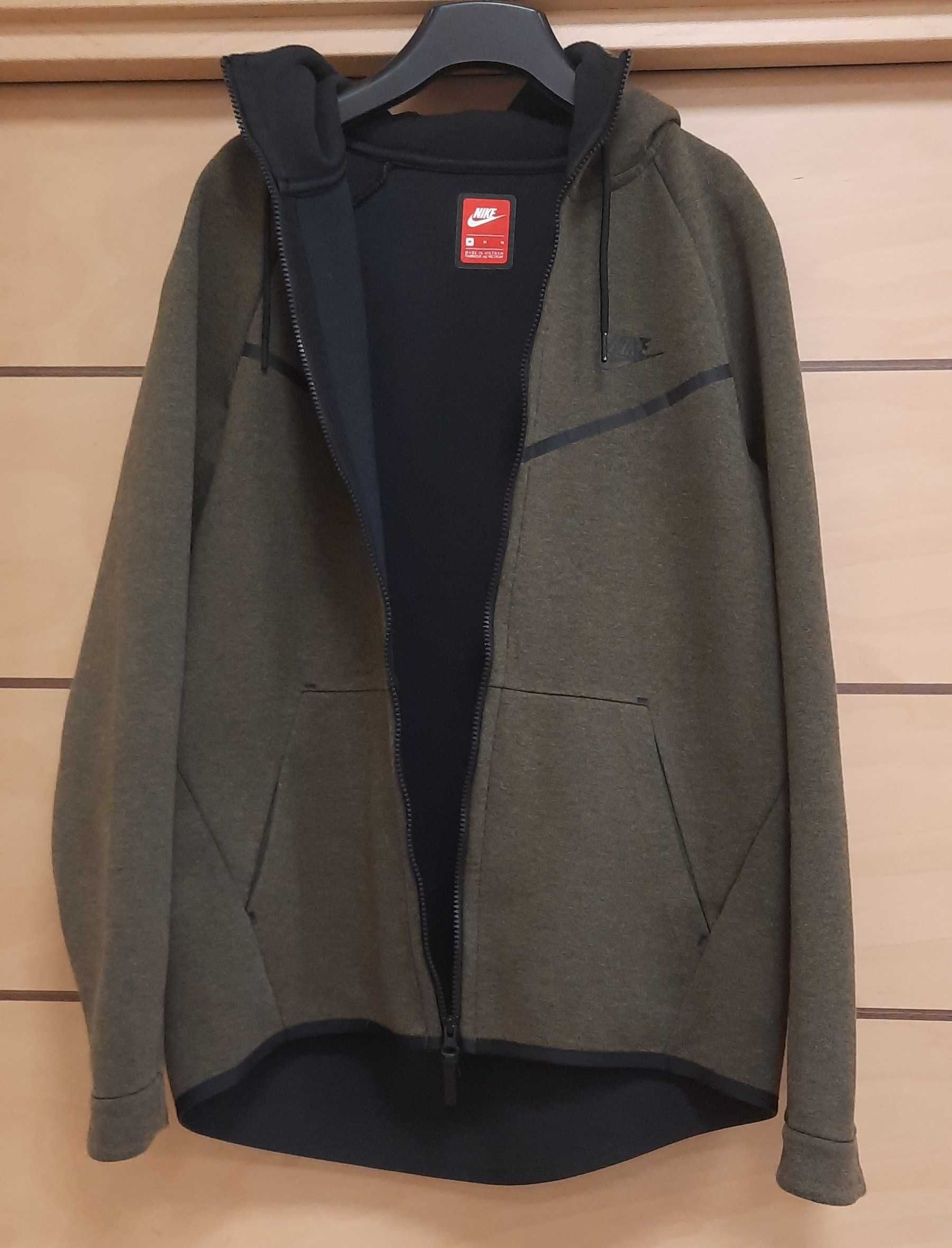 Nike Tch Flc Wr Hoodie Fz Olive-Като Ново