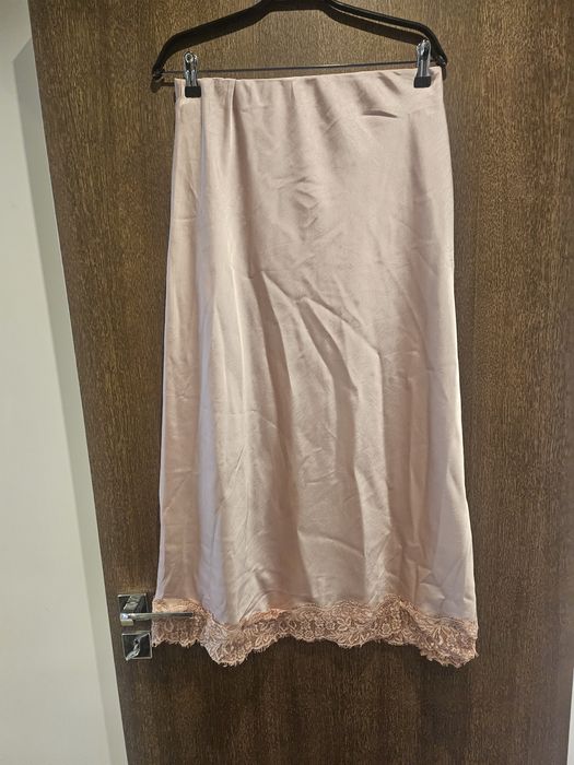 розов комплект сатен