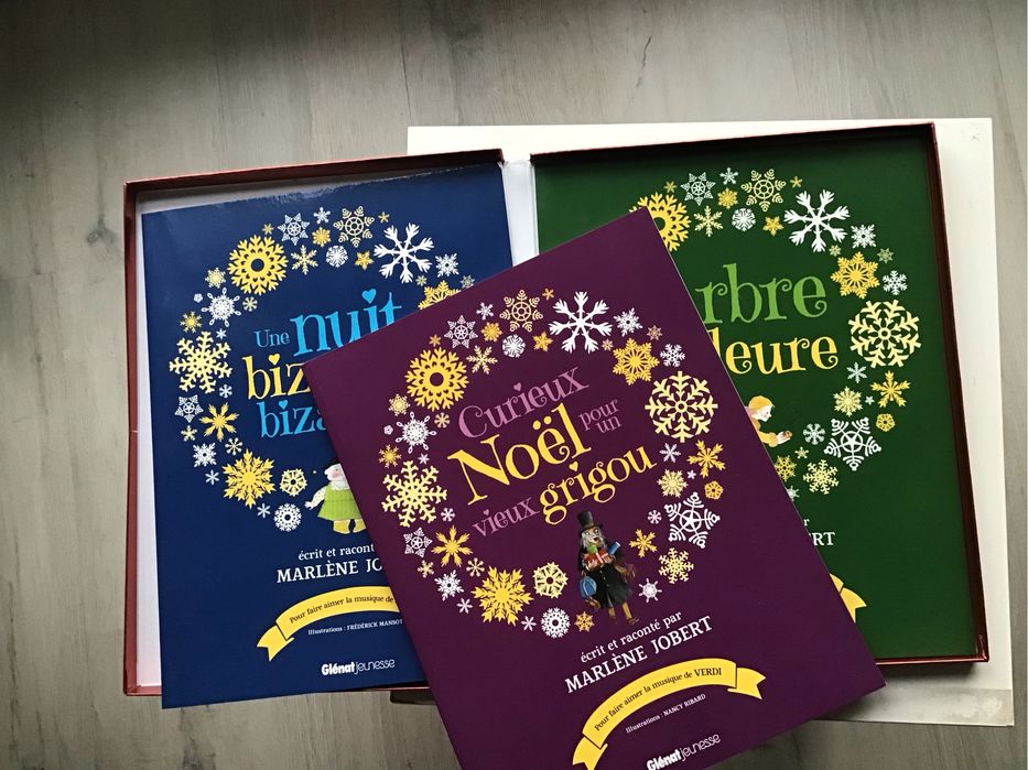 Povesti de Craciun, set de 3 carti ilustrate in franceza, noi
